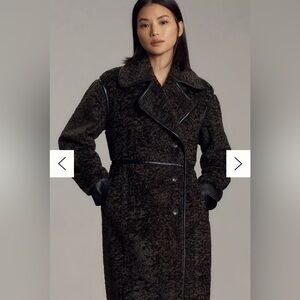 Anthropologie Avec Les Filles Tailored Sherpa Coat - Green NWT - Sold Out online